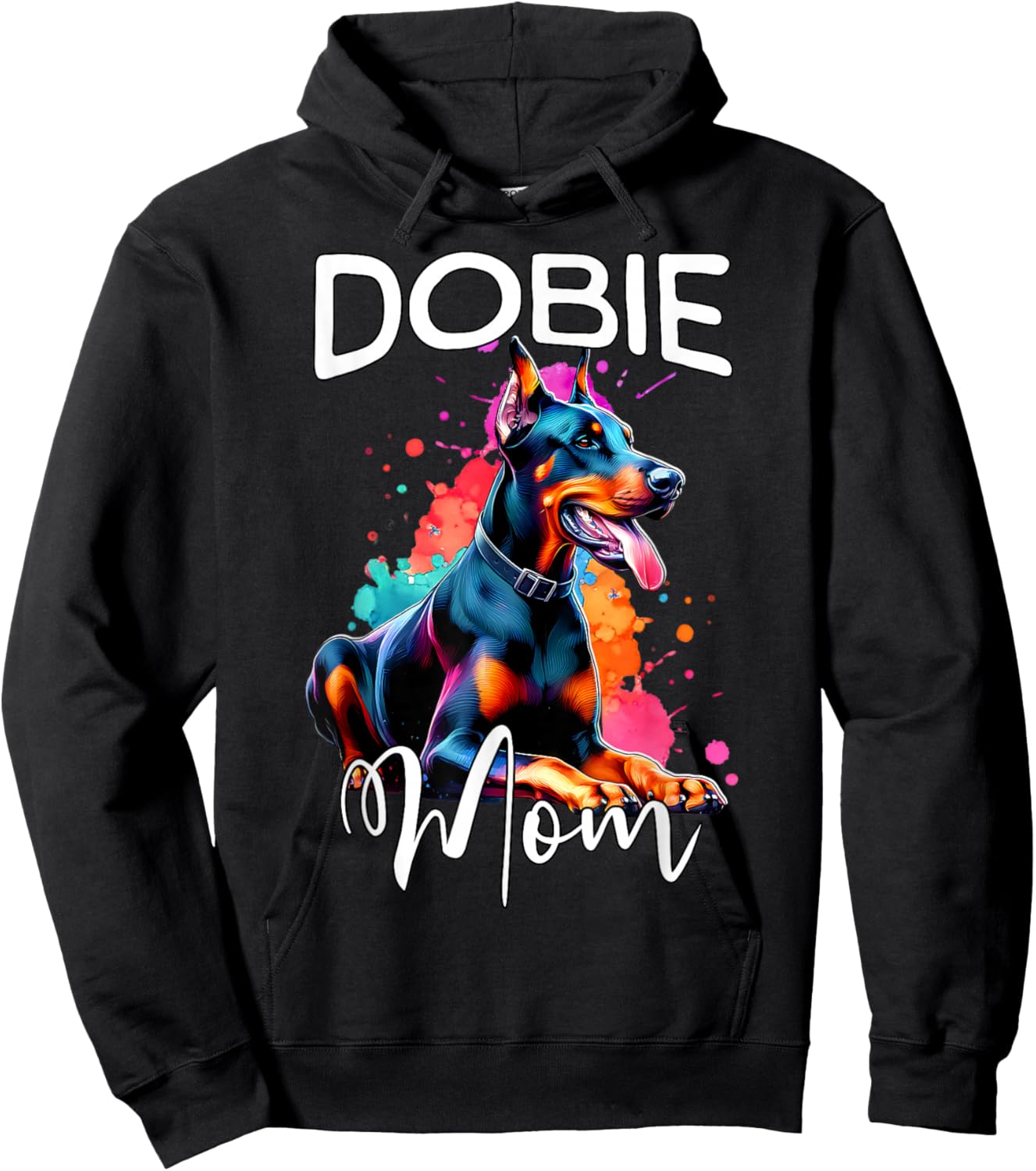 Doberman Mom Dobie Mom Doberman Hoodie - Hoodie | Black