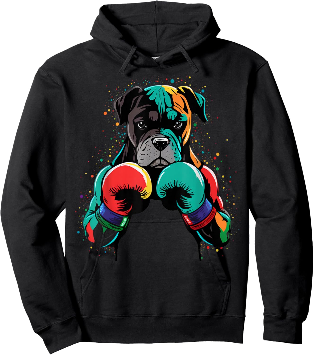 Funny Kickboxing or Boxing Boxer Dog Men Women Kids Hoodie - Hoodie | Black