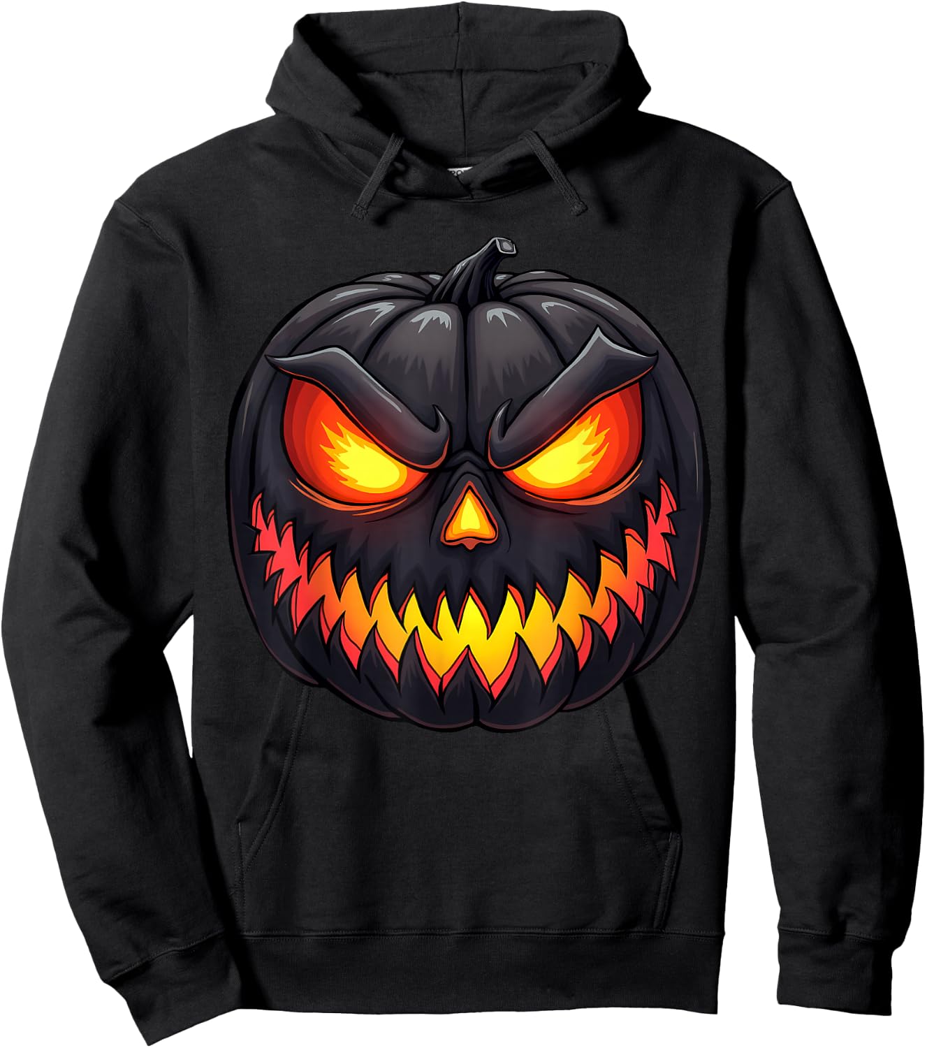 Scary Jack O Lantern Creepy Pumpkin Face Halloween Costume Hoodie - Hoodie | Black