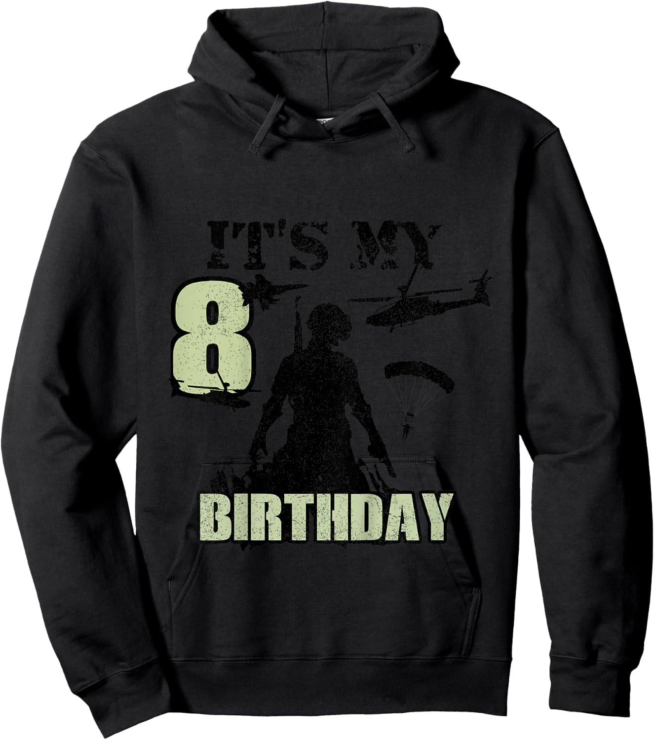 8 Year Old Call Of Theme It's My Birthday Gift Boys Girls Hoodie - Hoodie | Black