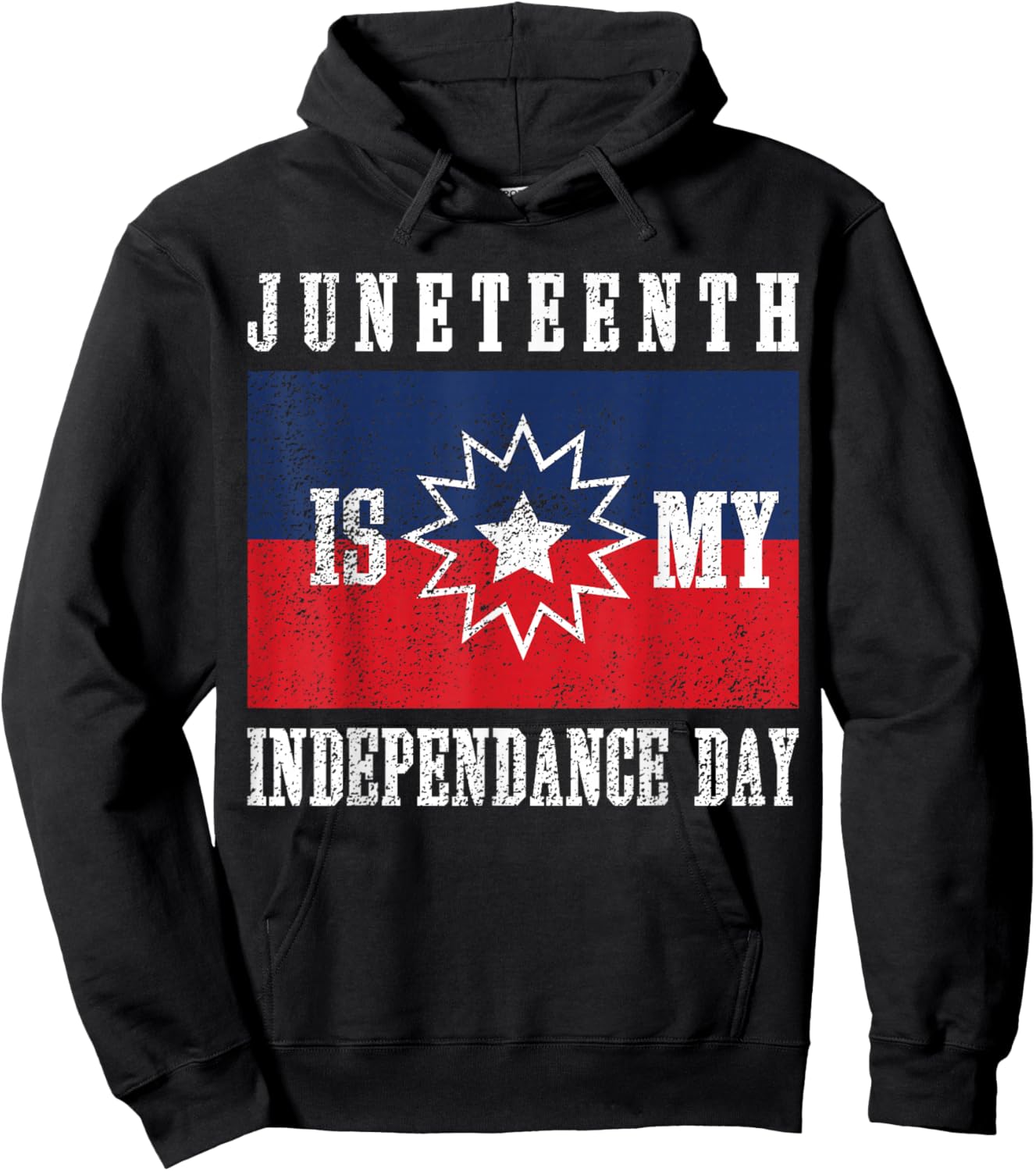Juneteenth Flag Shirt African American Men Women 4th of July Hoodie - Hoodie | Black