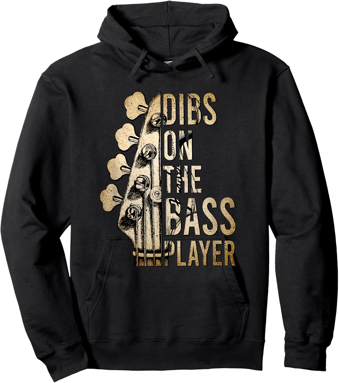 Dibs On The Bass Player Guitar Musician Hoodie - Hoodie | Black