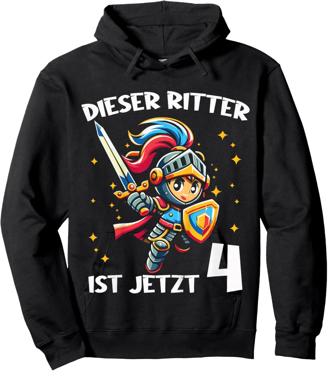 4. Geburtstag Dieser Ritter ist jetzt 4 Jahre Junge Hoodie - Hoodie | Black