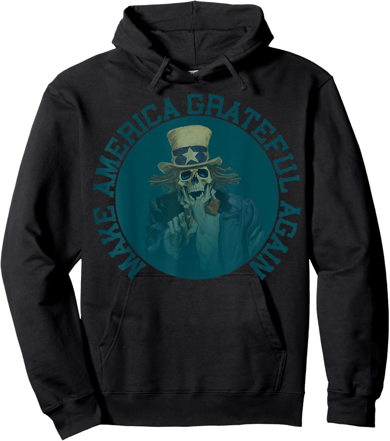 Retro Make America Grateful Again Vintage Shirt Uncle Sam Hoodie - Hoodie | Black