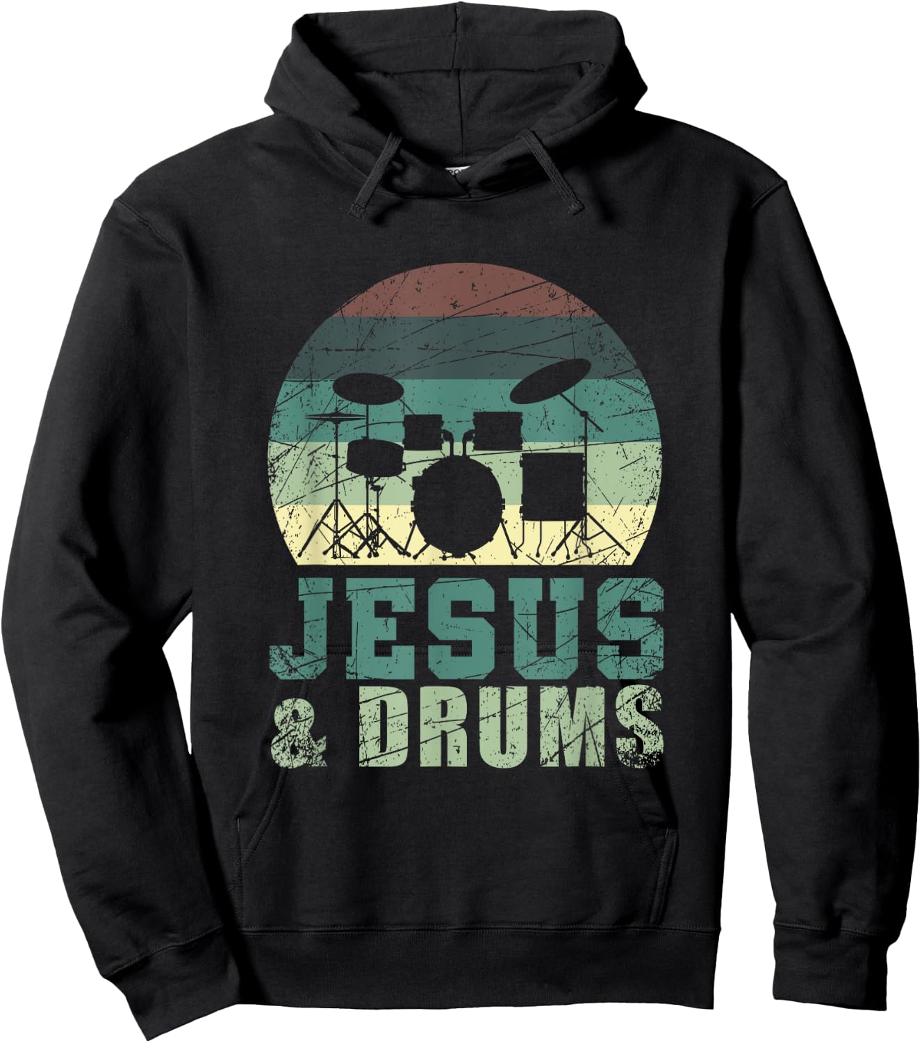 Drummer Christian Religious Drums Player Gift Jesus Hoodie - Hoodie | Black