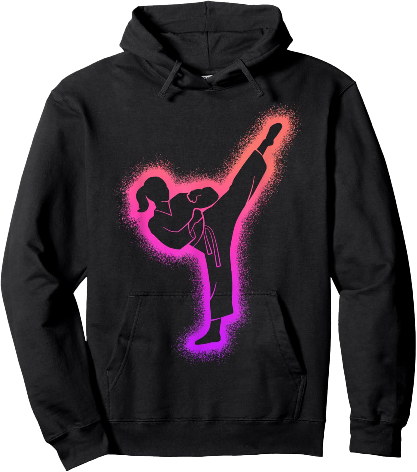 Karate Girl Martial Arts Kids Women Girls Taekwondo Hoodie - Hoodie | Black