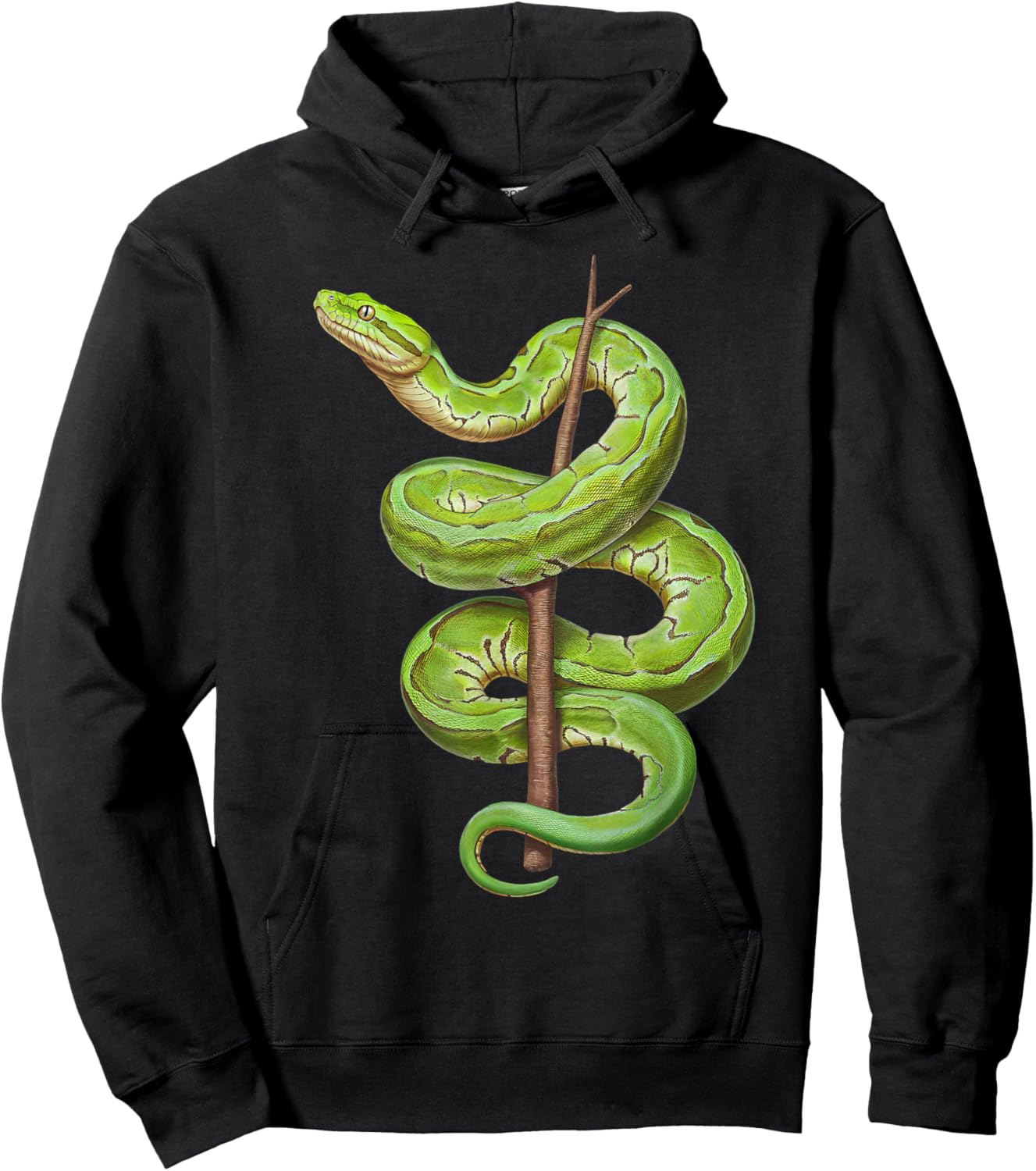 Green Tree Python Owner Reptiles for Snake Lover Hoodie - Hoodie | Black