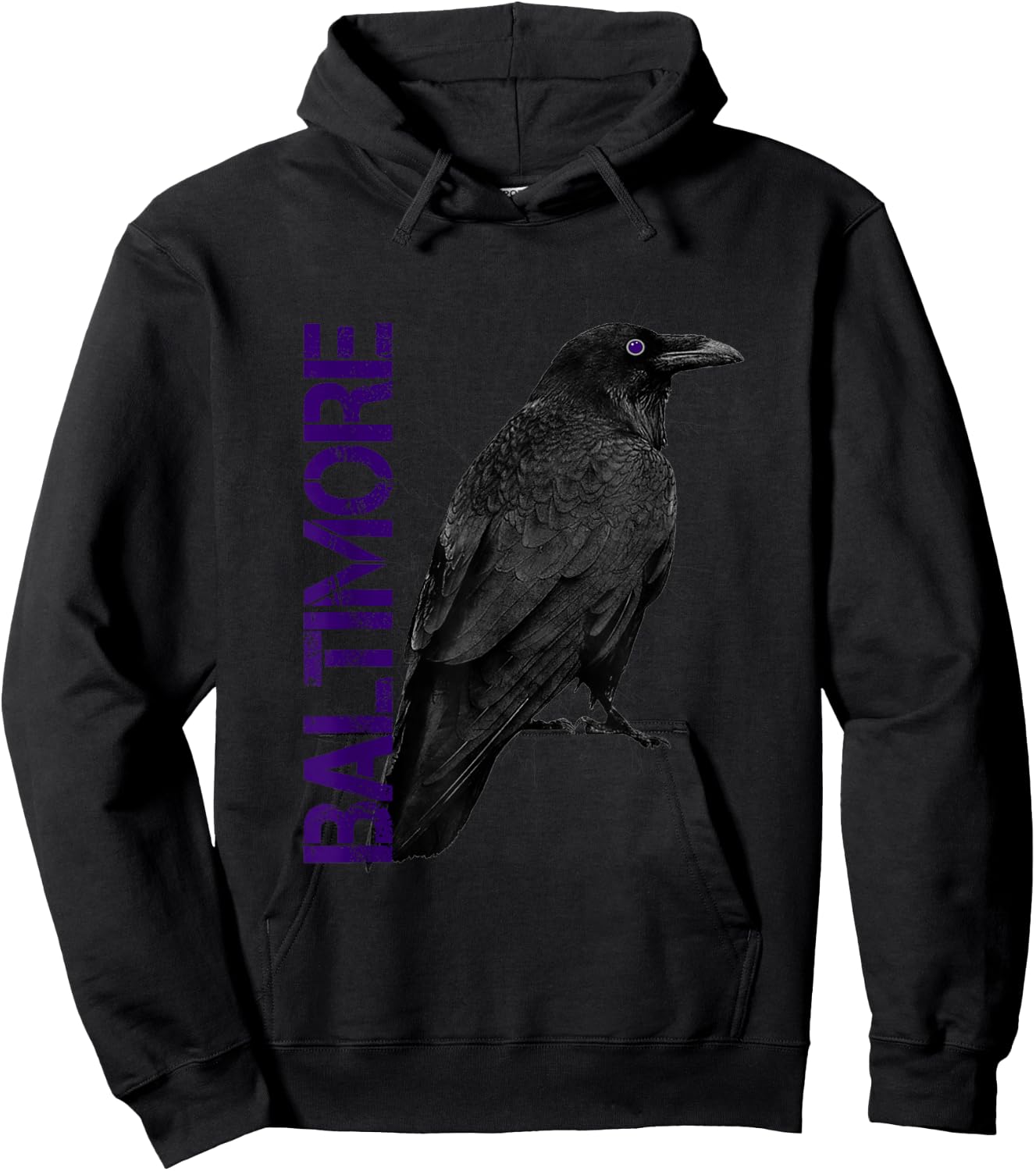 Baltimore Maryland Edgar Allan Poe Raven Eye Hoodie - Hoodie | Black