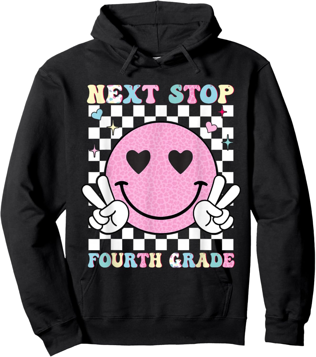 Next Stop 4th Grade - 3rd Grade Graduation 2025 Boy Girl Hoodie - Hoodie | Black