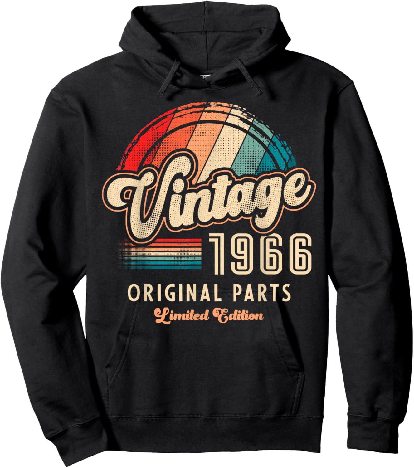 Vintage 1966 Original Parts 59th Anniversary Hoodie - Hoodie | Black