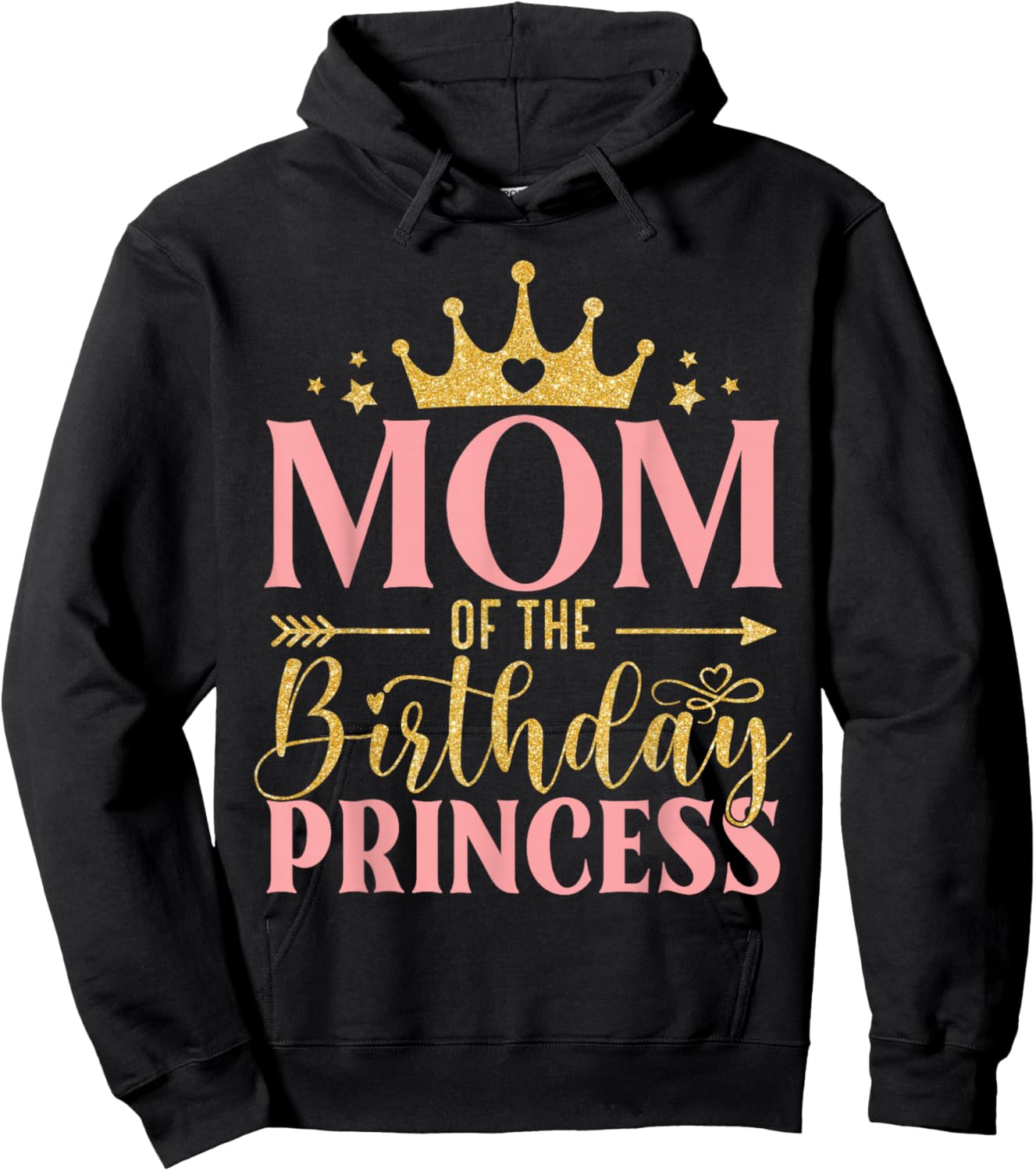 Birthday For Girl Outfit Mom Of The Birthday Princess Hoodie - Hoodie | Black