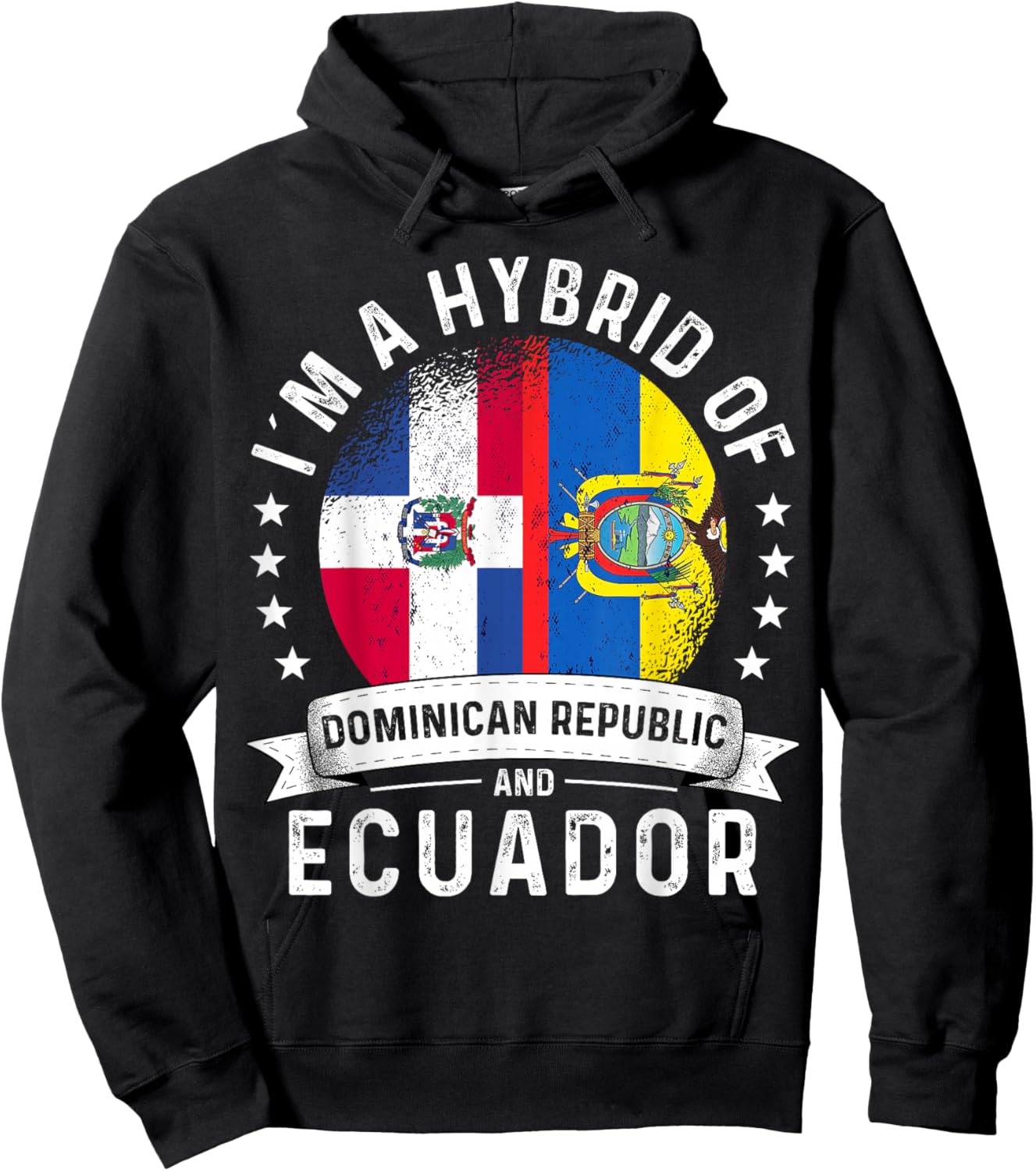 Dominican Republic Flag Ecuador Grown Ecuadorian Flag Hoodie - Hoodie | Black