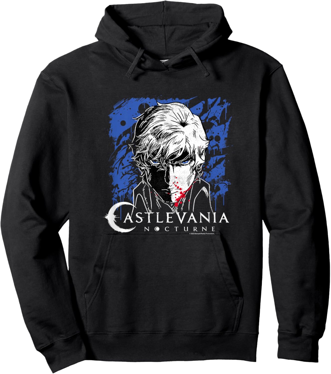 Castlevania: Nocturne Blood Covered Richter Face Portrait Hoodie - Hoodie | Black