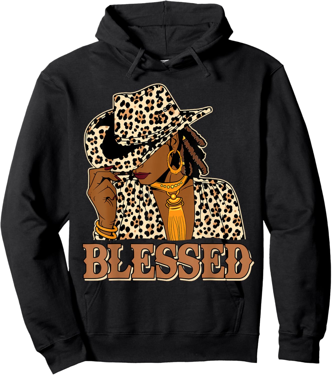Blessed Black Cowgirl Western Swag African Christian Woman Hoodie - Hoodie | Black