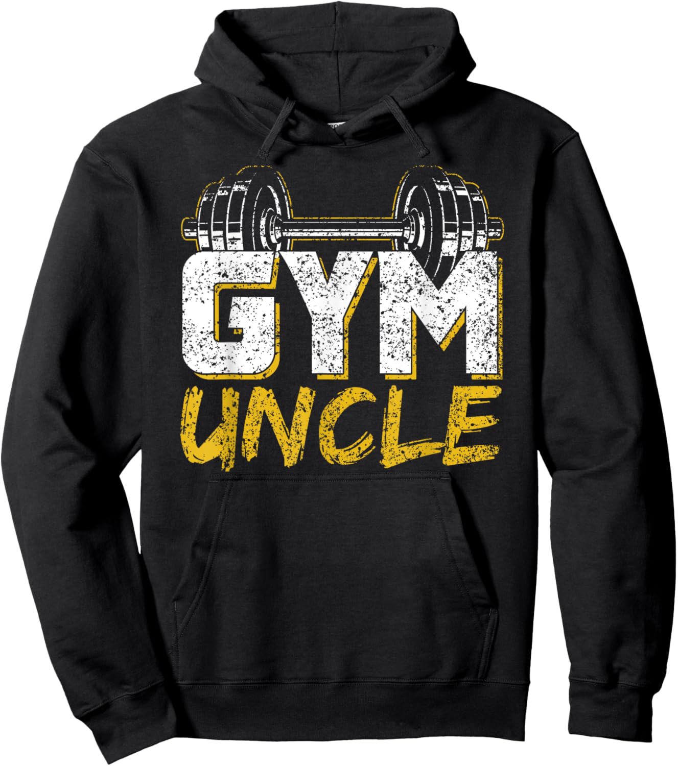 Gym Uncle Black Workout , -Adults, Short Sleeve, Small, Cotton Blend, Winter, Pull On, 1 Count, 0 Pockets, Distinctive Fitness Design, Lightweight Hoodie - Hoodie | Black