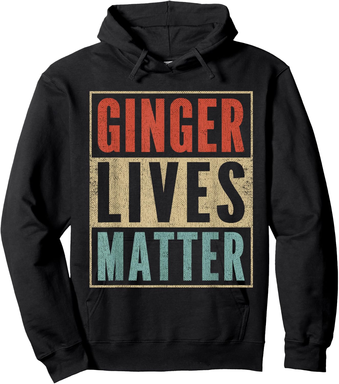 Funny Ginger Lives Matter Retro Colors Redhead Hoodie - Hoodie | Black