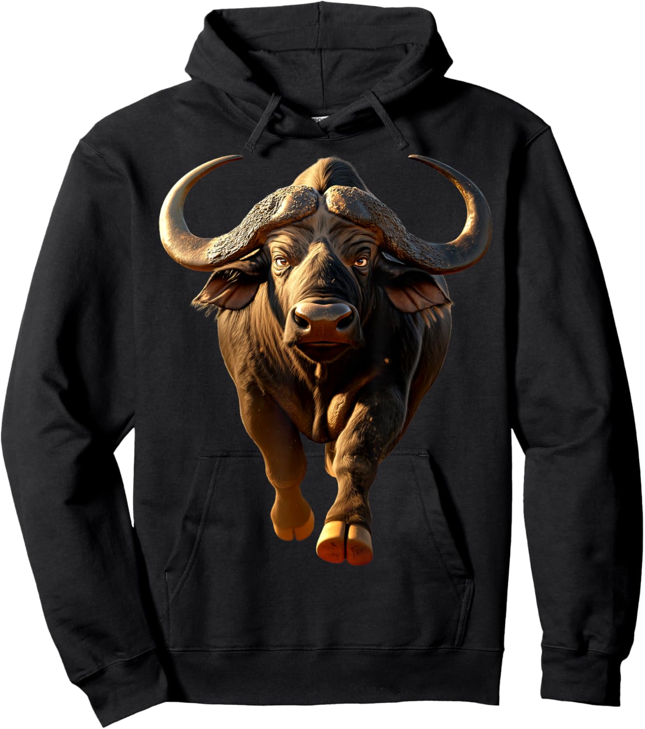 Buffalo Cape Water Buffalos Safari South African Buffalo Hoodie - Hoodie | Black