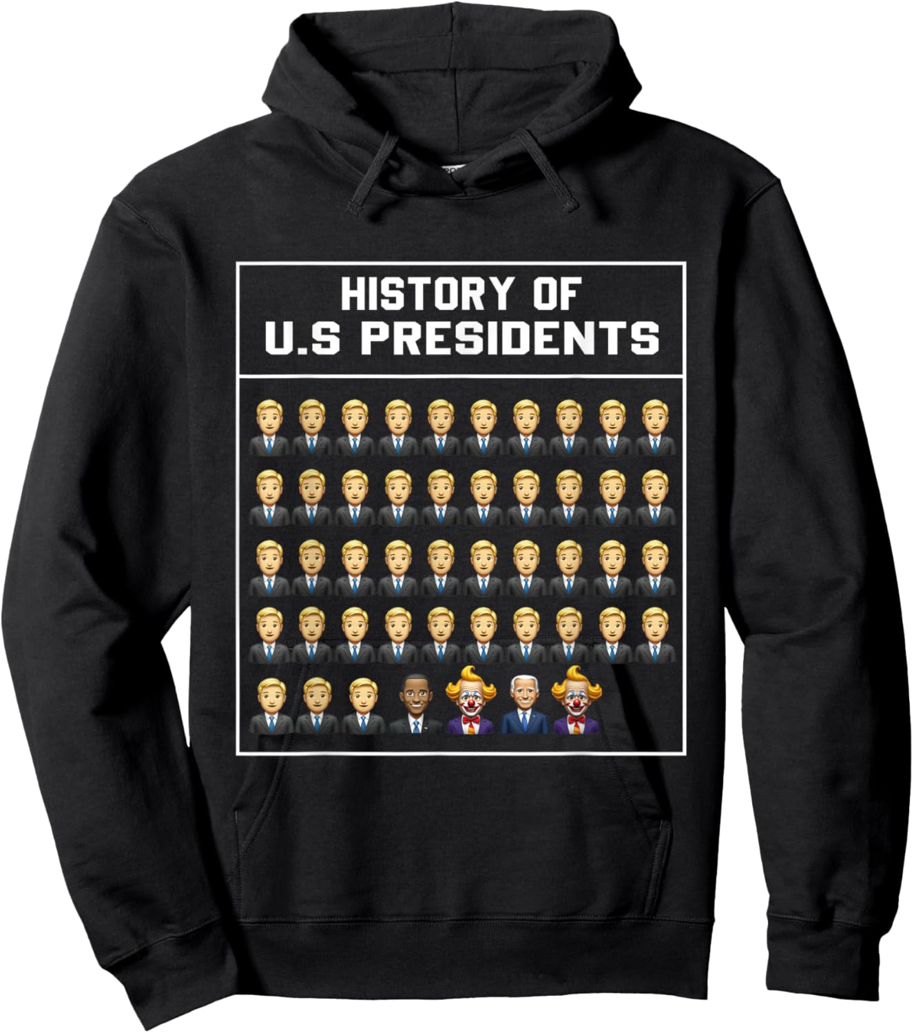 Funny History of U.S. Presidents Political meme Hoodie - Hoodie | Black