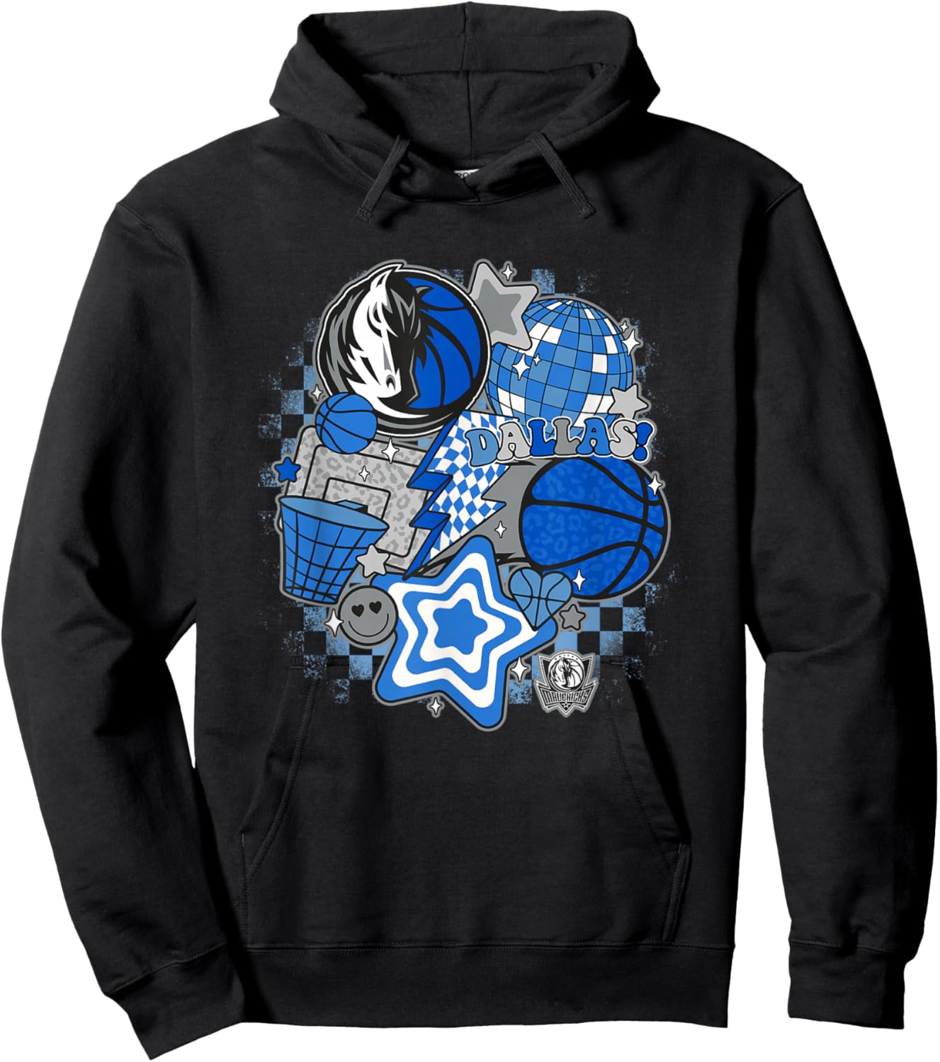 NBA Dallas Mavericks Psychedelic Basketball Collage Hoodie - Hoodie | Black