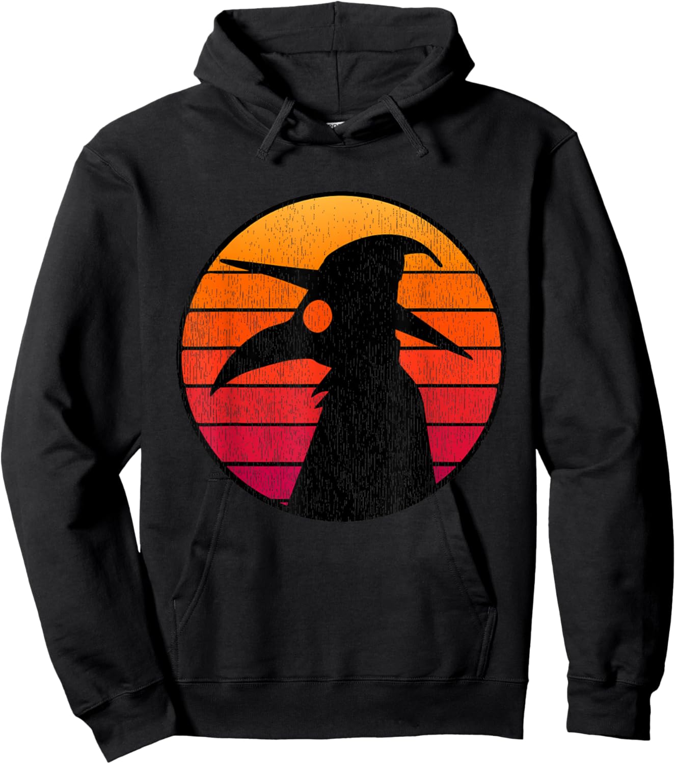 Vintage Plague Doctor Mask Retro Sun Plague Doctor Hoodie - Hoodie | Black