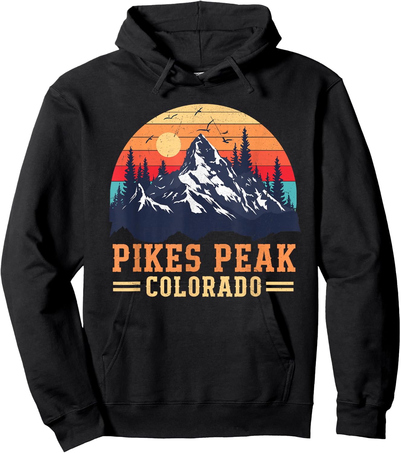 Pikes Peak National Park Hiking Mountain Outdoor Hoodie - Hoodie | Black