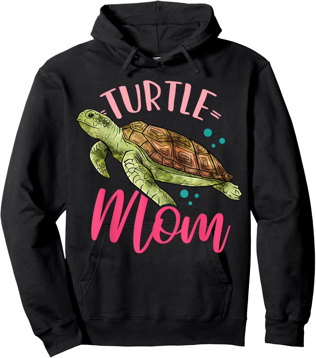 Turtles Turtle Mom Mother's Day Funny Turtle Lover Gift Hoodie - Hoodie | Black