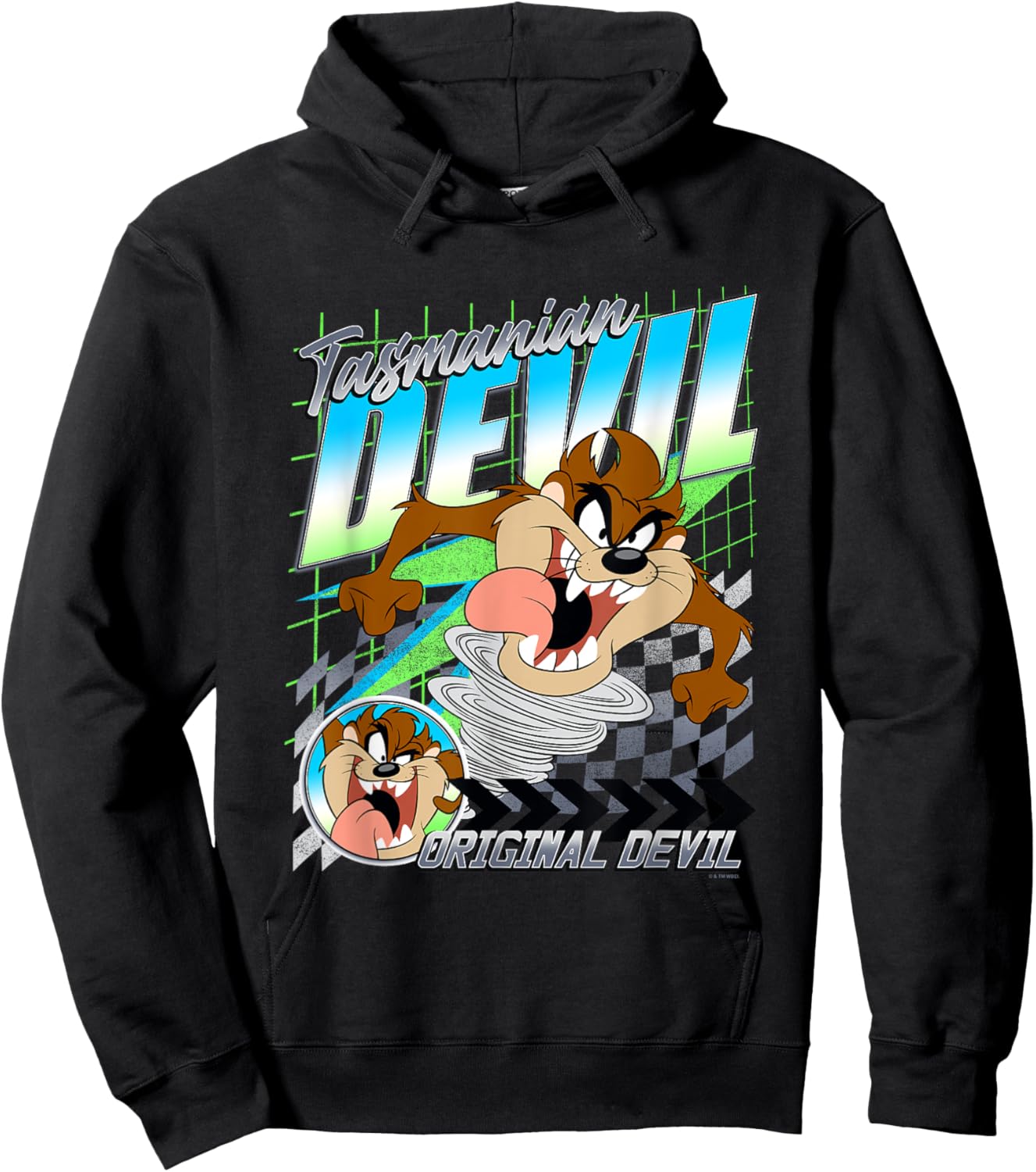 Looney Tunes Tasmanian Devil Original Devil Poster Hoodie - Hoodie | Black