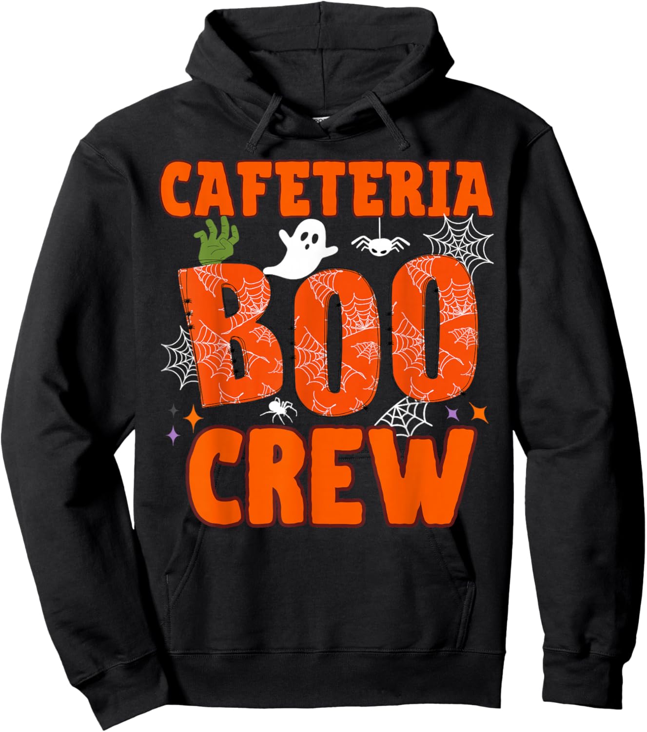 Cafeteria Boo Crew Halloween Costume Lunch Lady Matching Hoodie - Hoodie | Black