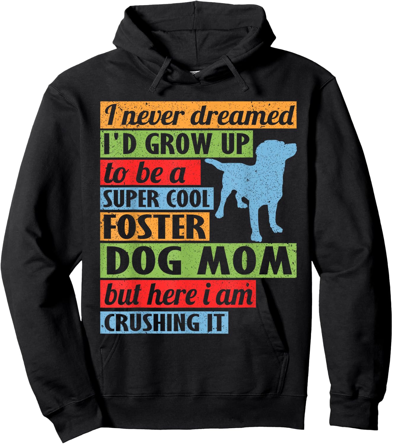 Cool Foster Dog Mom Rescue Dog Women Hoodie - Hoodie | Black