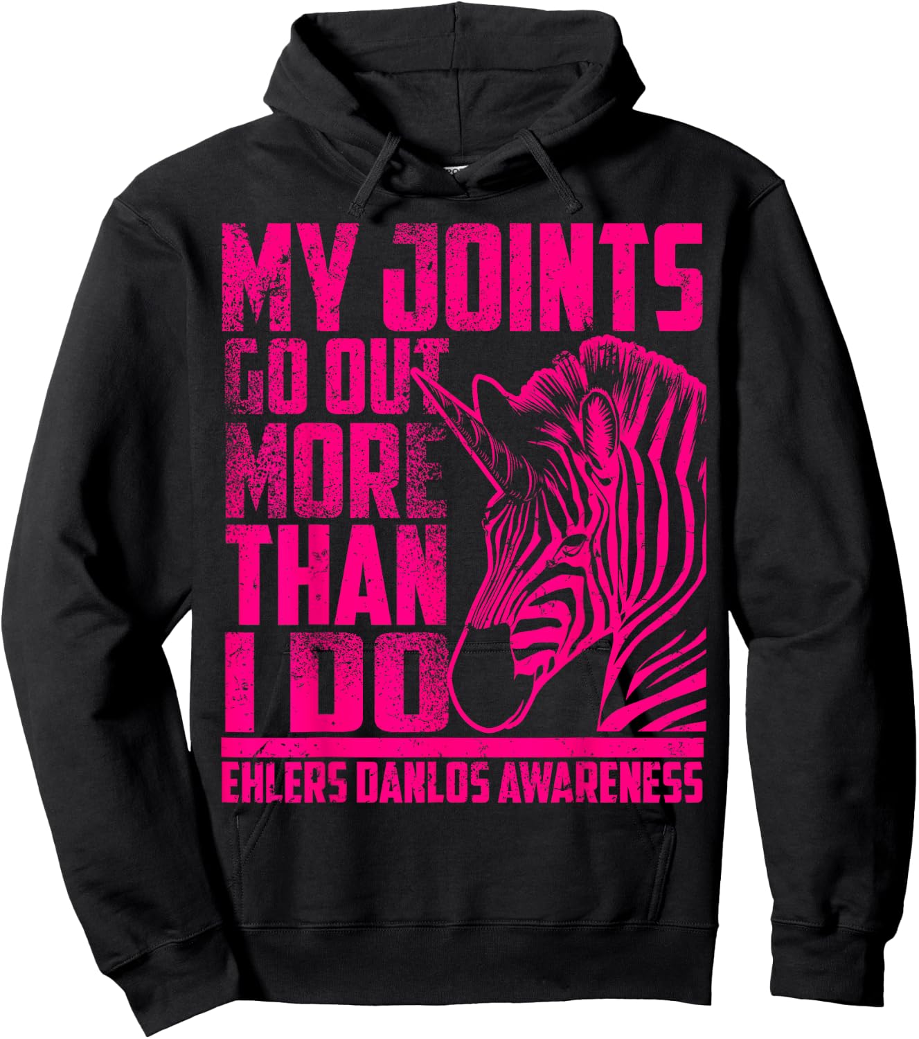 Funny Ehlers Danlos Syndrome Fighter EDS Awareness Gift Hoodie - Hoodie | Black