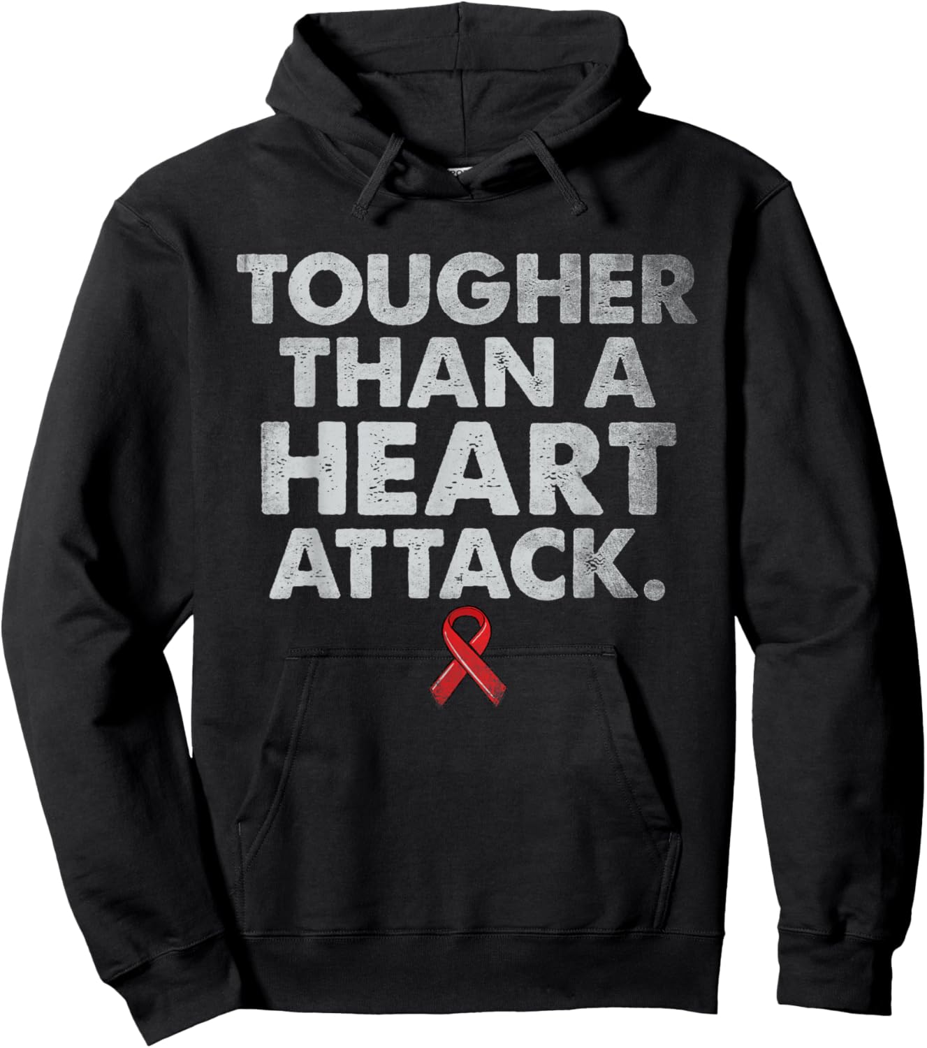 Tougher Than A Heart Attack Heart Disease Awareness CHD Hoodie - Hoodie | Black