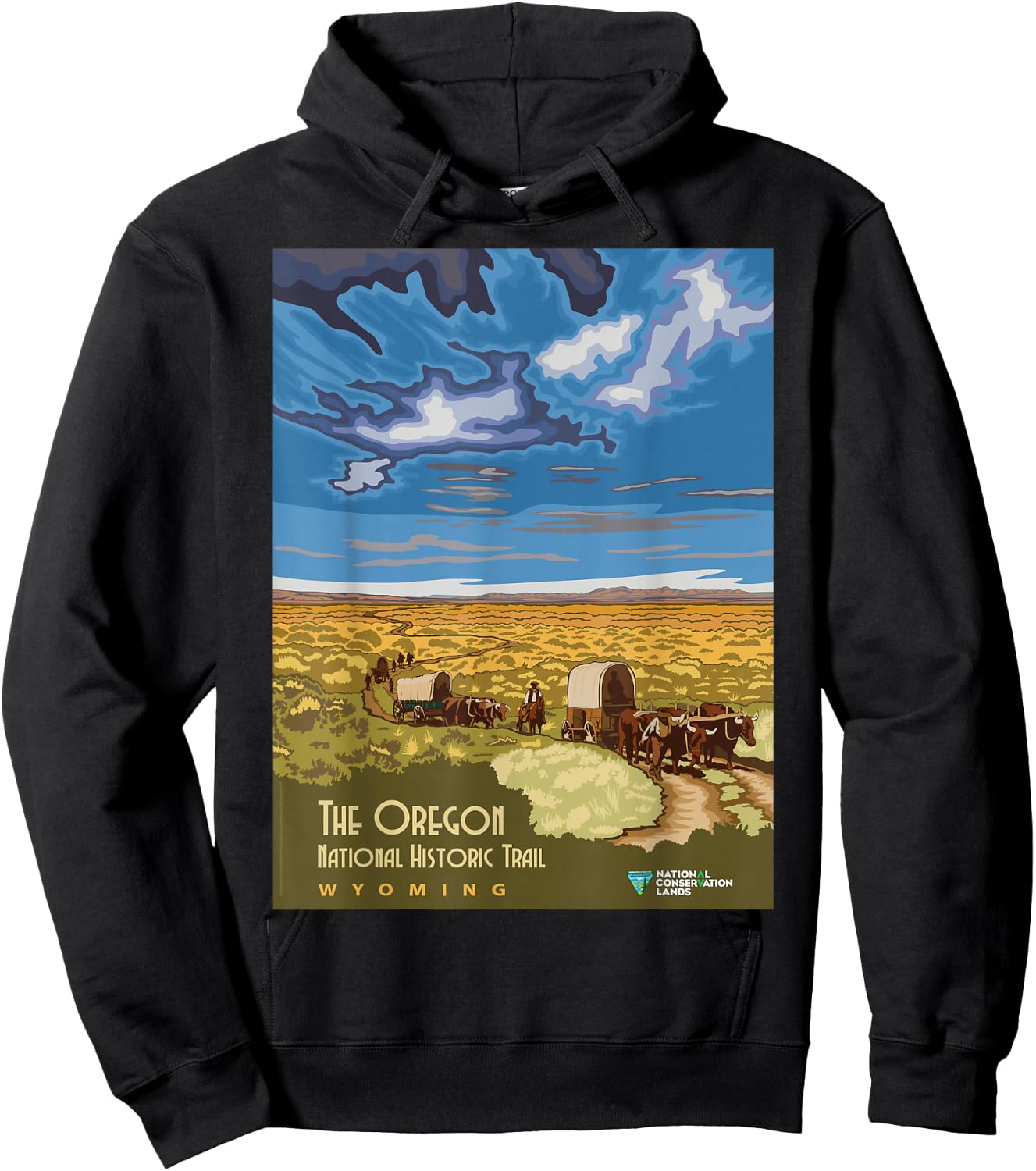 Vintage poster - The Oregon Trail Hoodie - Hoodie | Black