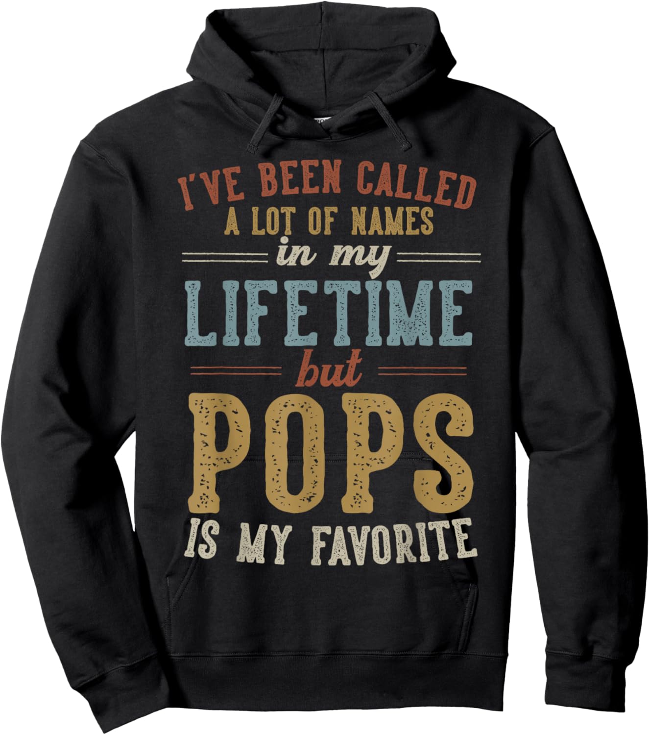 Pops Is My Favorite Name - Father's Day Pops Hoodie - Hoodie | Black