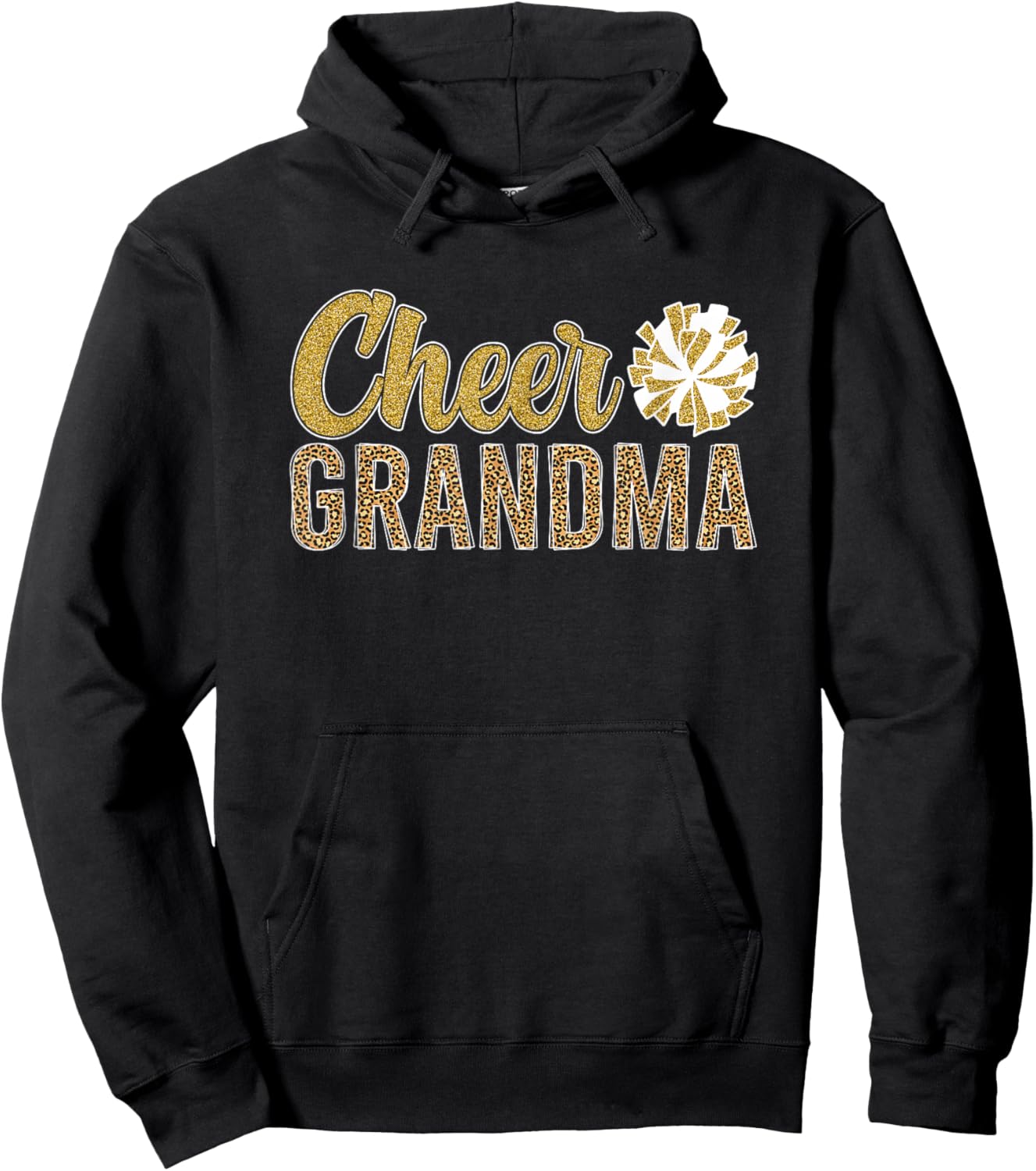 Cheer Grandma of A Cheerleader Grandmother Hoodie - Hoodie | Black