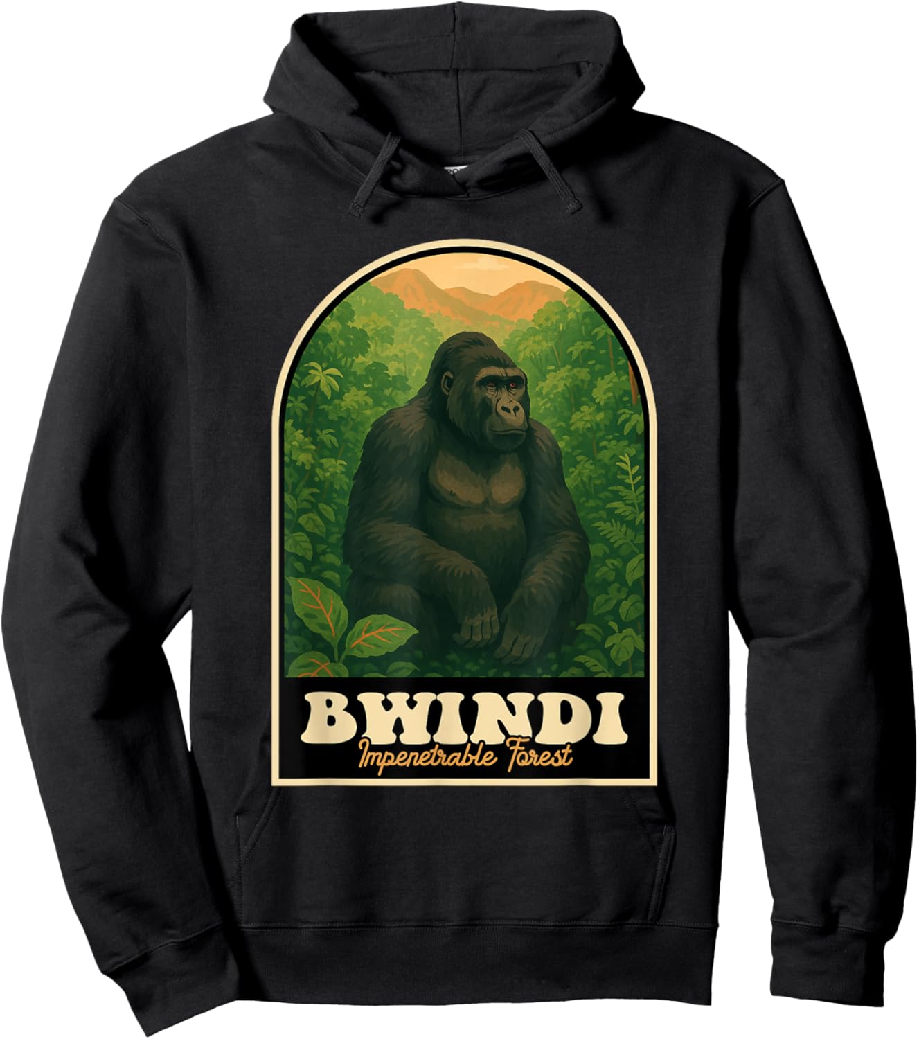 Bwindi Gorille forestier impénétrable Ouganda Hoodie - Hoodie | Black