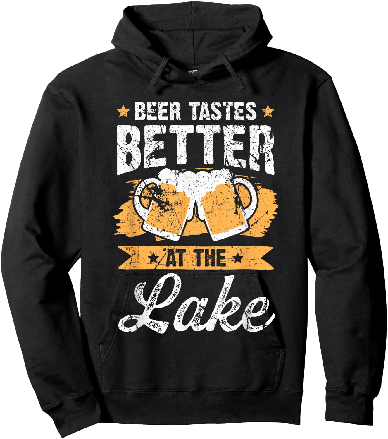 Beer Tastes Better At The Lake Fun Drinking Lake house Hoodie - Hoodie | Black