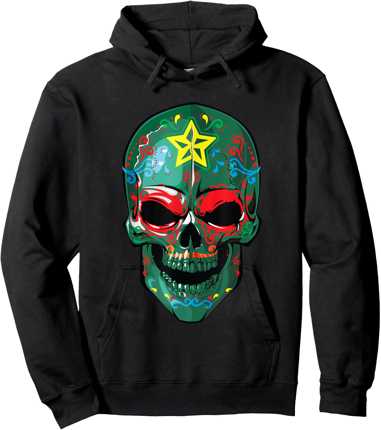 Veteran Sugar Skull Army Soldier Halloween Military Gifts Hoodie - Hoodie | Black