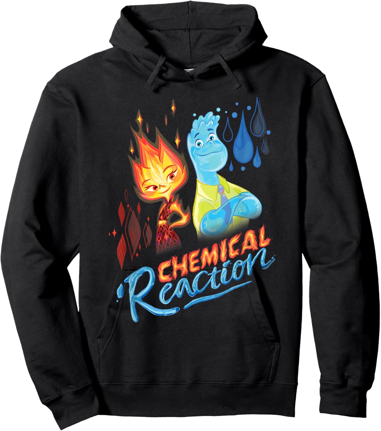 Disney and Pixar’s Elemental Chemical Reaction Ember & Wade Hoodie - Hoodie | Black