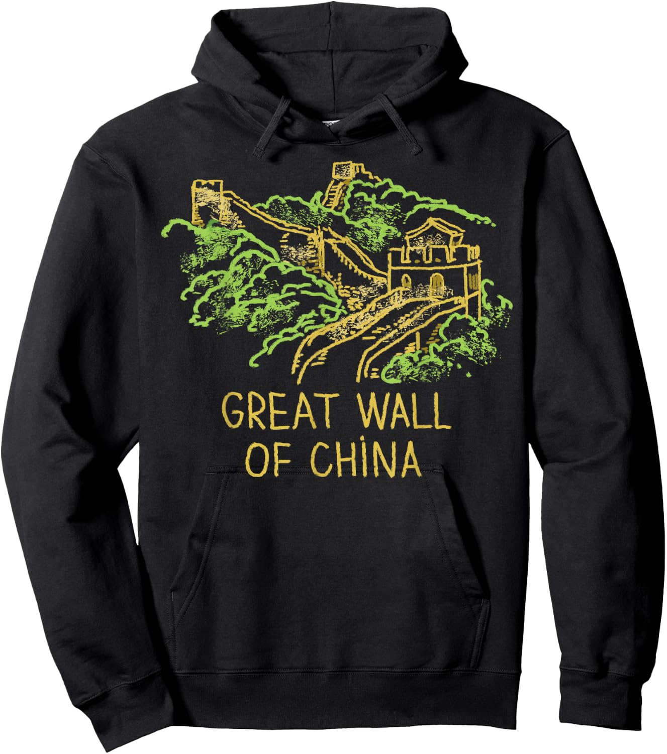 Great Wall of China T Shirt Hoodie - Hoodie | Black