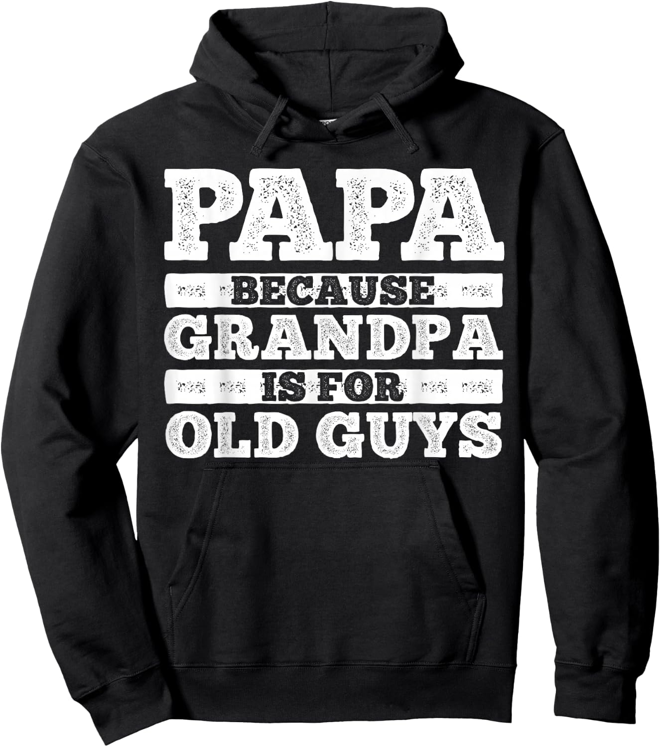 Funny Papa Design For Grandpa Papi Papaw From Grandkids Papa Hoodie - Hoodie | Black