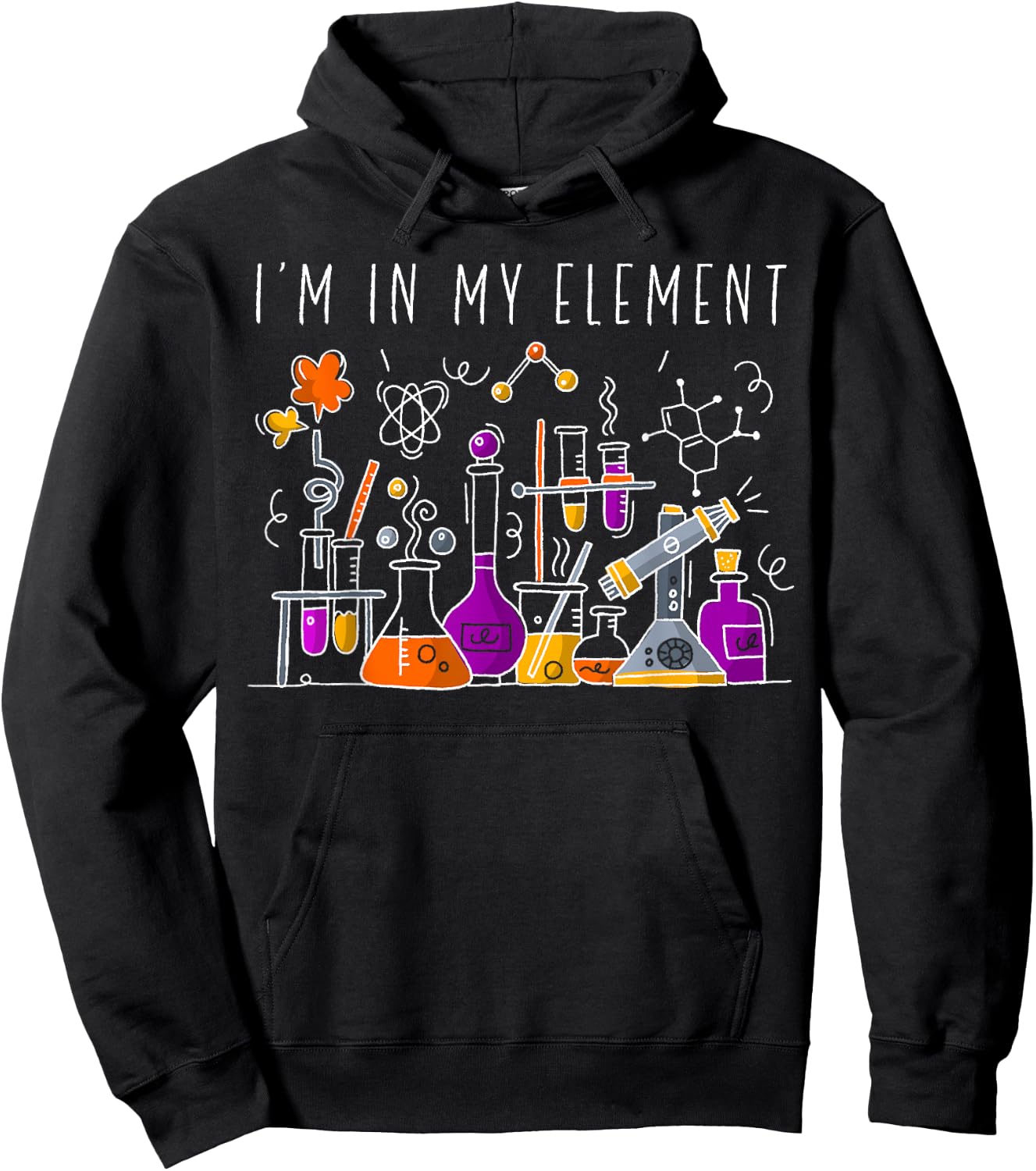 Funny Chemist Gifts I'm in My Element Chemistry Science Nerd Small Hoodie - Hoodie | Black