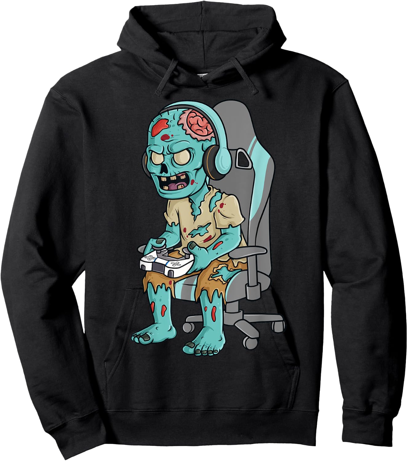 Gamer Halloween Zombie Scary Gaming Boys Kids Teen Hoodie - Hoodie | Black