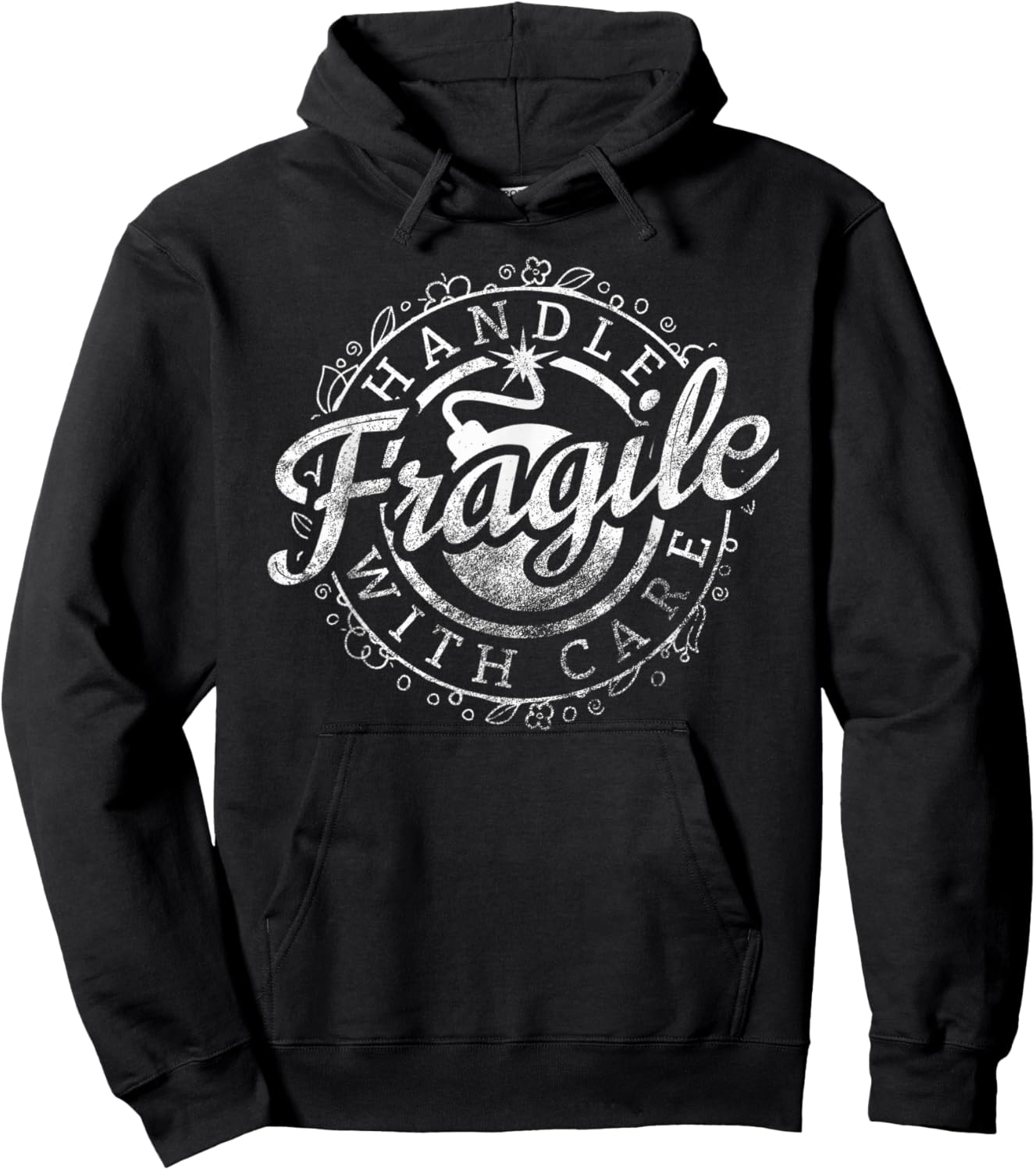 Fragile Handle With Care Shirt Fragile Like A Bomb Funny Hoodie - Hoodie | Black