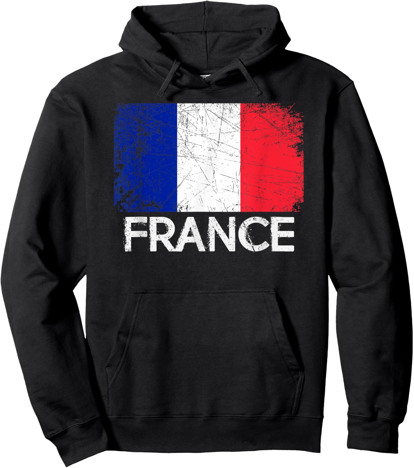 French Flag | Vintage Made In France Gift Hoodie - Hoodie | Black