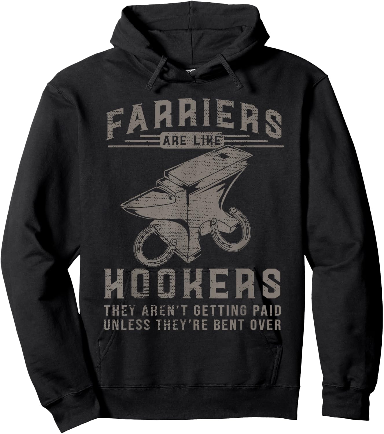 Funny Farrier Hoof Trimming Equine Horse Shoeing Hooves Gift Hoodie - Hoodie | Black