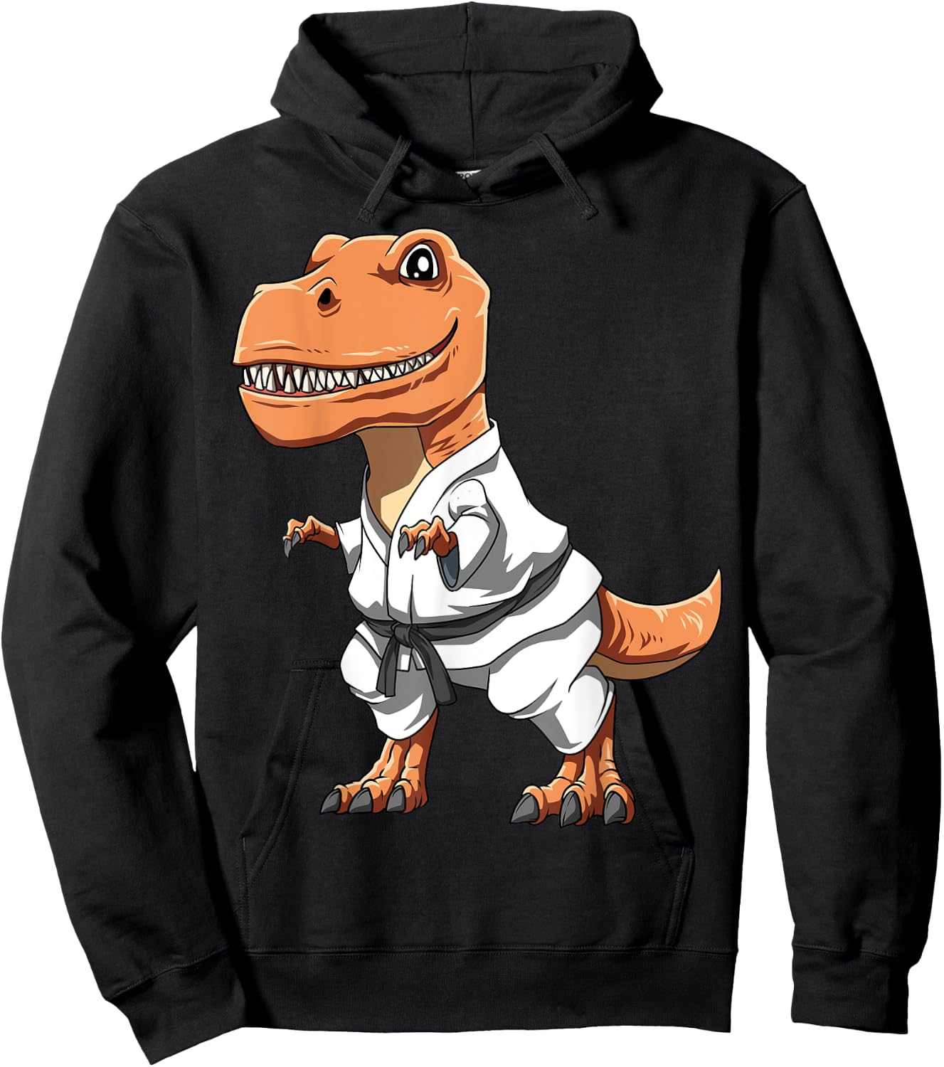 Jiu Jitsu Dinosaur Karate T-Rex Martial Arts Dino Taekwondo Hoodie - Hoodie | Black