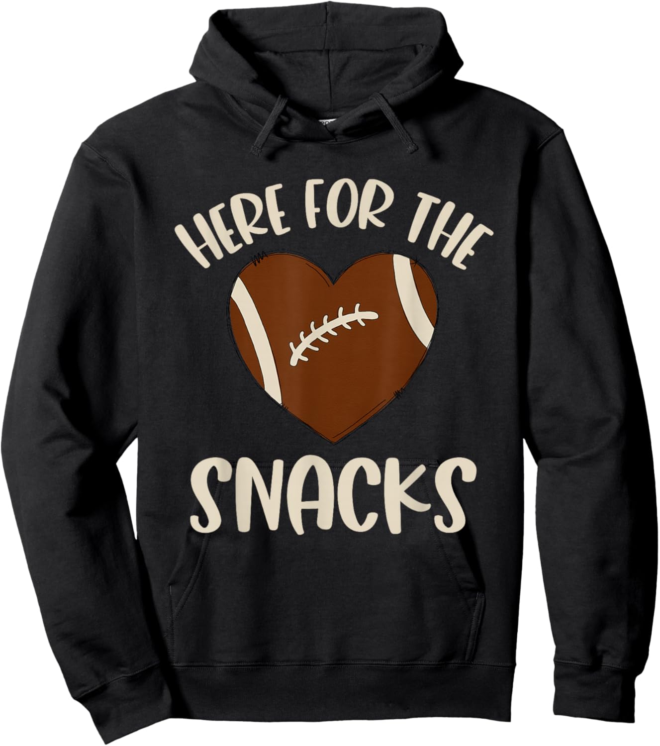 Im Just Here For The Snacks Football Shirt Women Girls Hoodie - Hoodie | Black