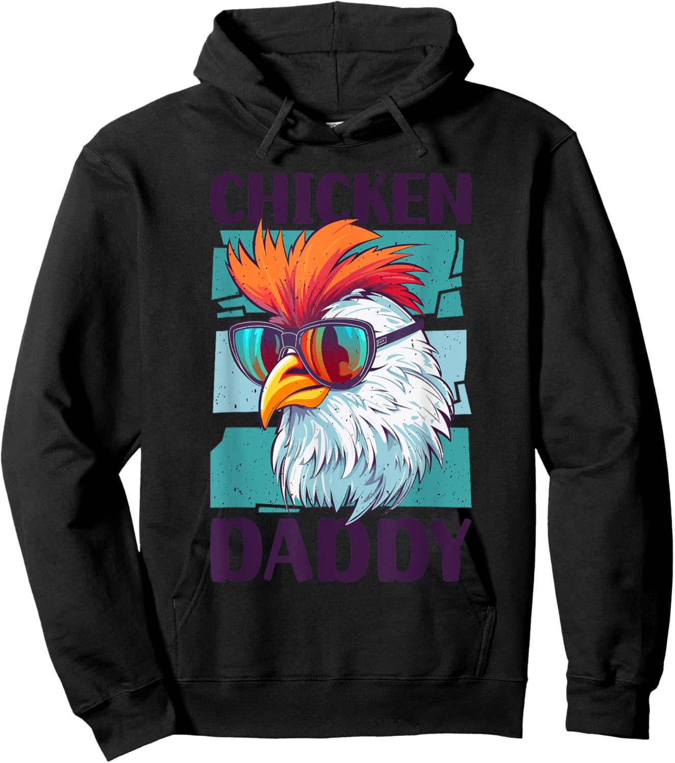 Chicken Daddy - a fun design for every rooster in the basket Hoodie - Hoodie | Black