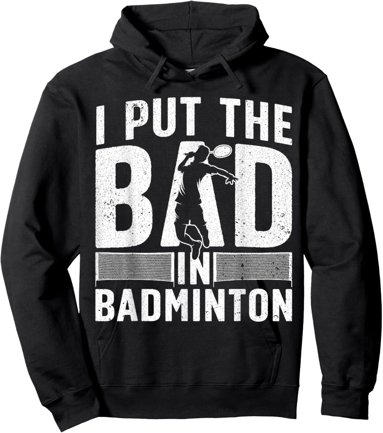Funny Badminton Design Women Kids Badminton Player Hoodie - Hoodie | Black