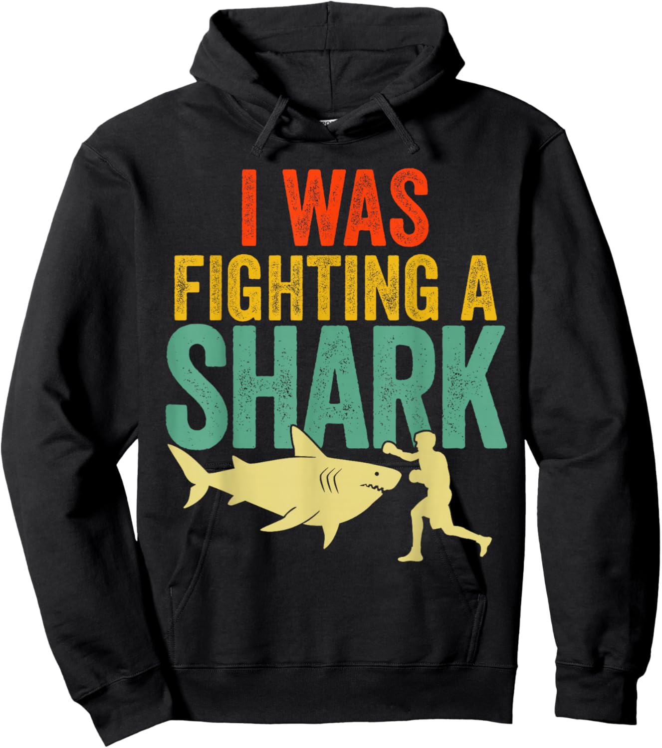 I Was Fighting Shark Get Well Soon Recovery Broken Arm Leg Hoodie - Hoodie | Black